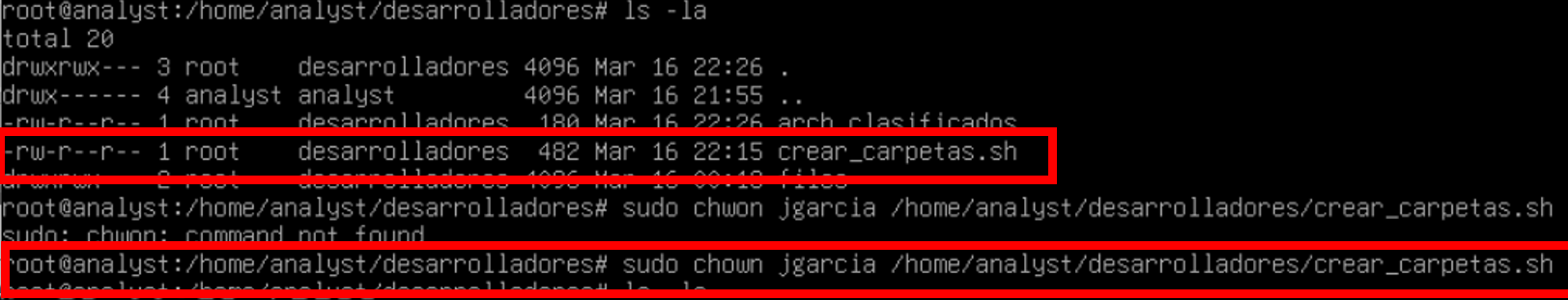 Asignar propietario a script